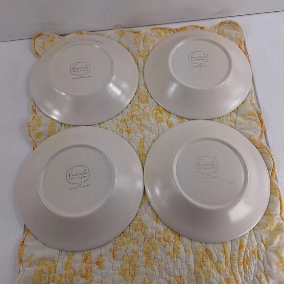 6 Vintage Franciscan Hacienda Gold Beige Speckled Saucers - 6 3/8" - Picture 8 of 8